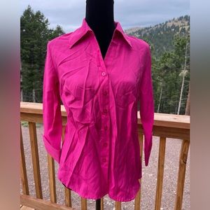 Dress Barn Hot Pink Blouse SZ S